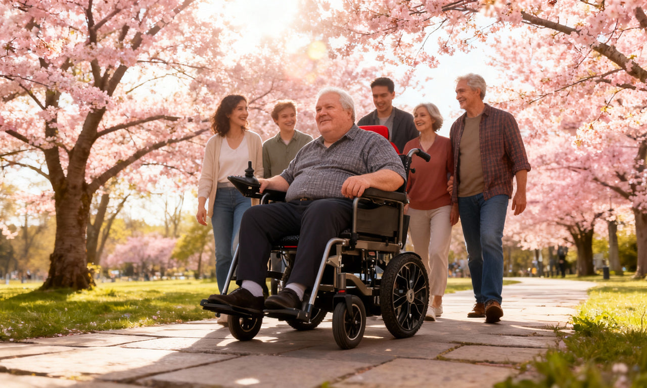 Heavy-Duty Folding Power Chair for Obese Seniors | Anywell YS16-1