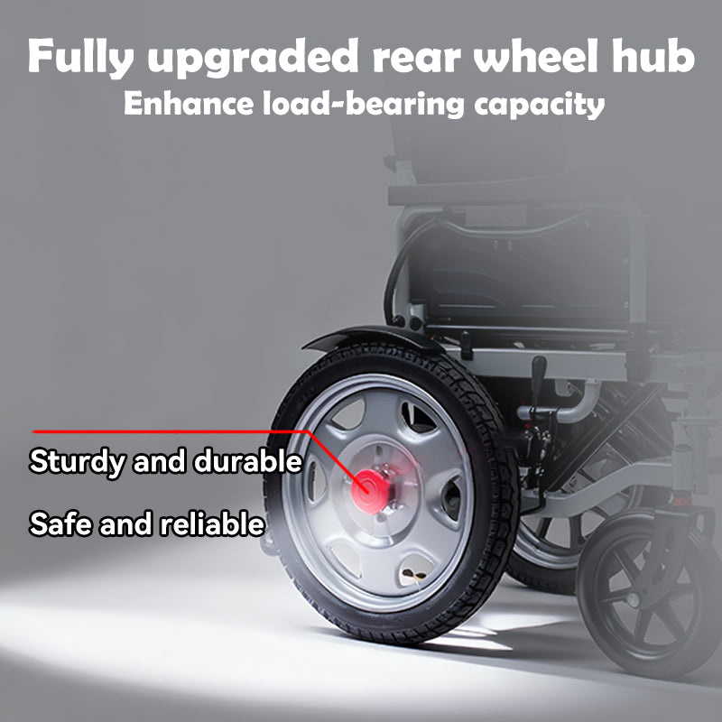 Anywell YS16-1 PLUS:Newly Upgraded Foldable Wide Seat Electric Wheelchair - 330 LBS Capacity, Extra Spacious Seat for Adults