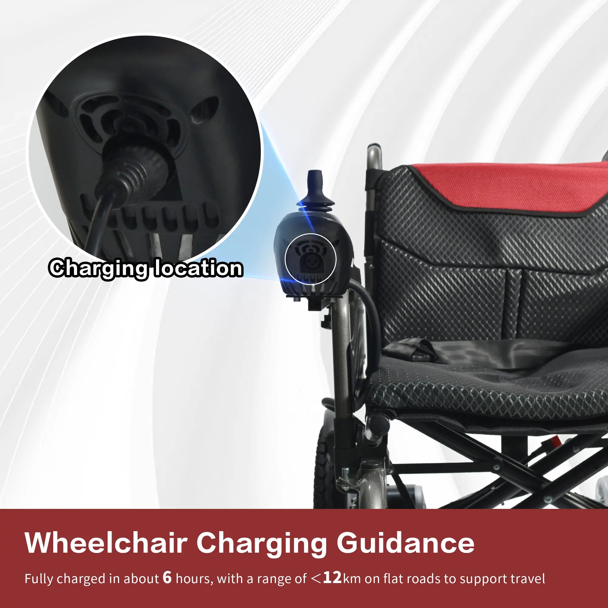 Anywell YS16-1 PLUS:Newly Upgraded Foldable Wide Seat Electric Wheelchair - 330 LBS Capacity, Extra Spacious Seat for Adults