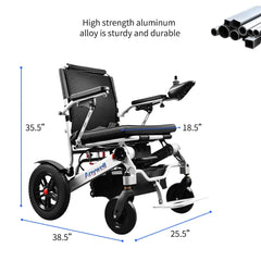 Anywell YA12-5 Long Range Electric Wheelchair - Lightweight Aluminum Alloy, Heavy Duty & Durable - Lowest Price (Limited Stock)