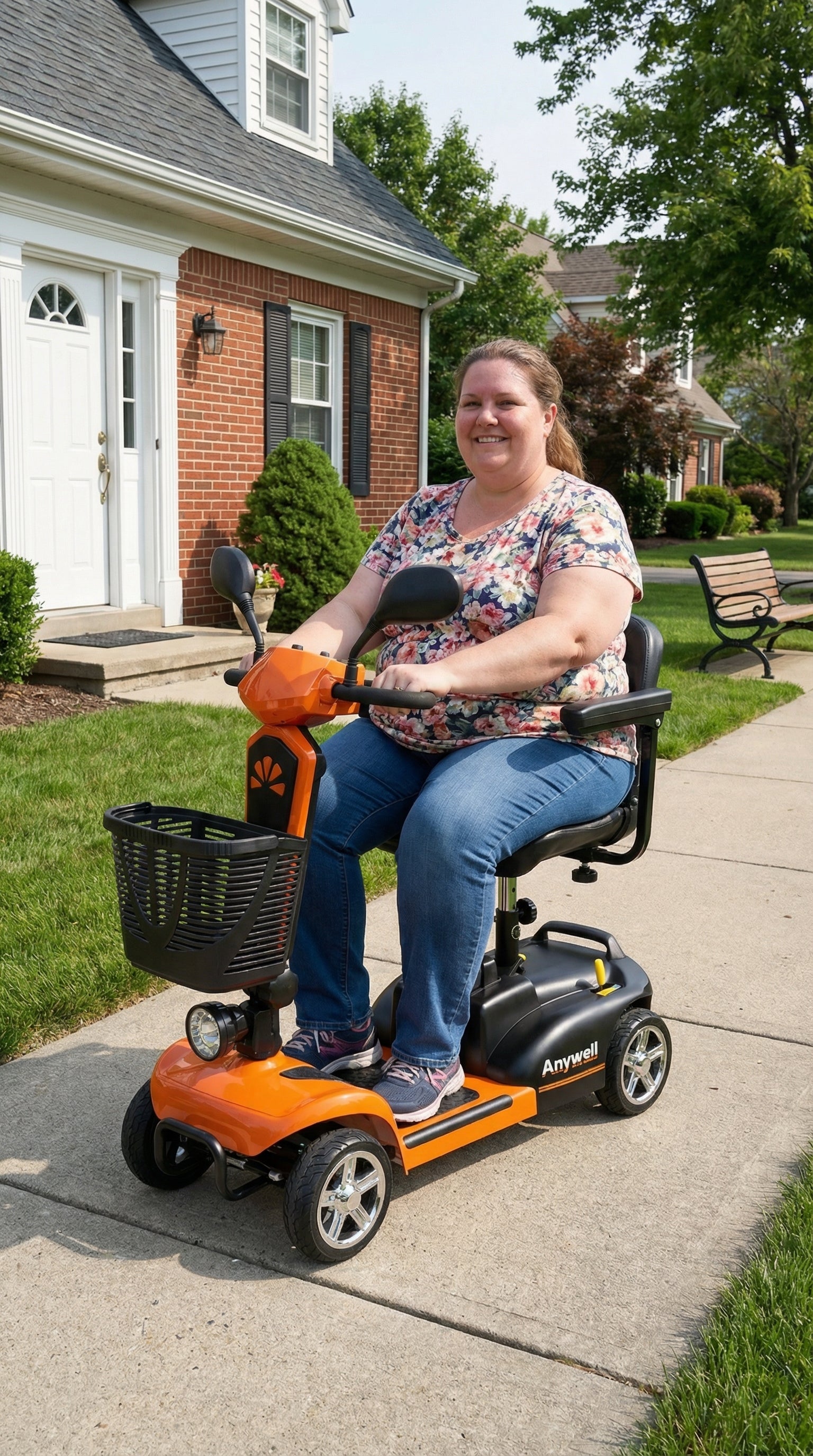 X-024 Electric Mobility Scooter with 350-watt motor- More Power, Wide Seat for Comfortable Ride,Higher Weight Capacity