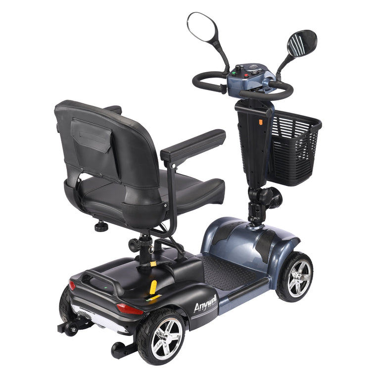 Anywell X-024 electric mobility scooter seat and steering detail