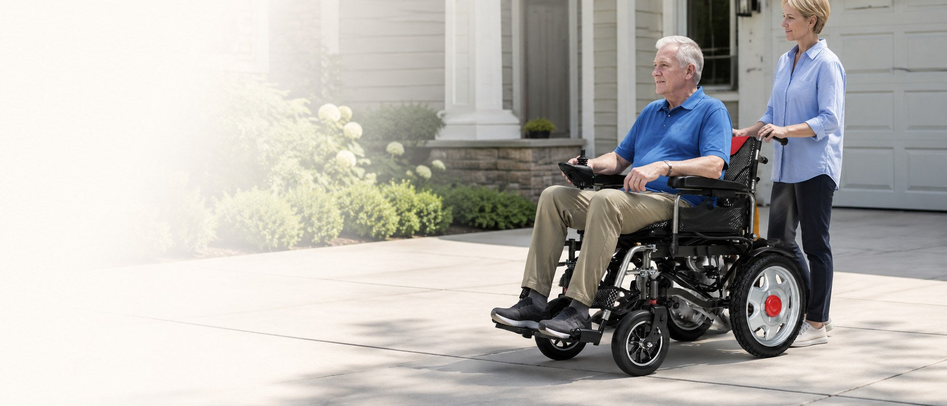 Anywell YS16 wide-seat power wheelchair lifestyle homepage hero