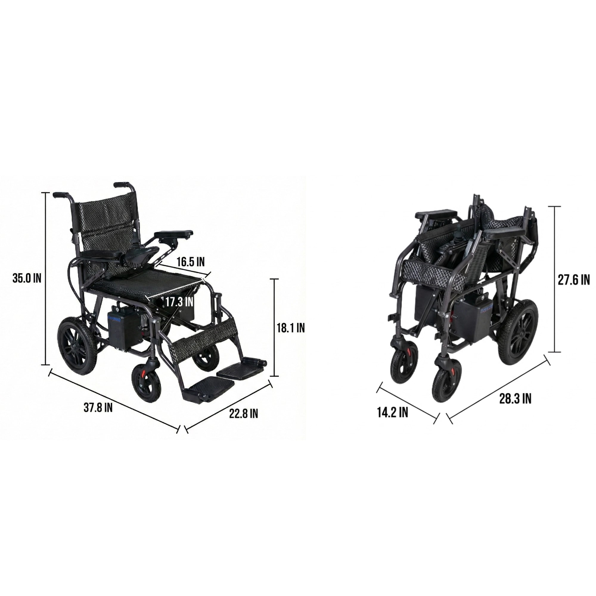 Anywell YS12-15 Foldable Lightweight Electric Wheelchair