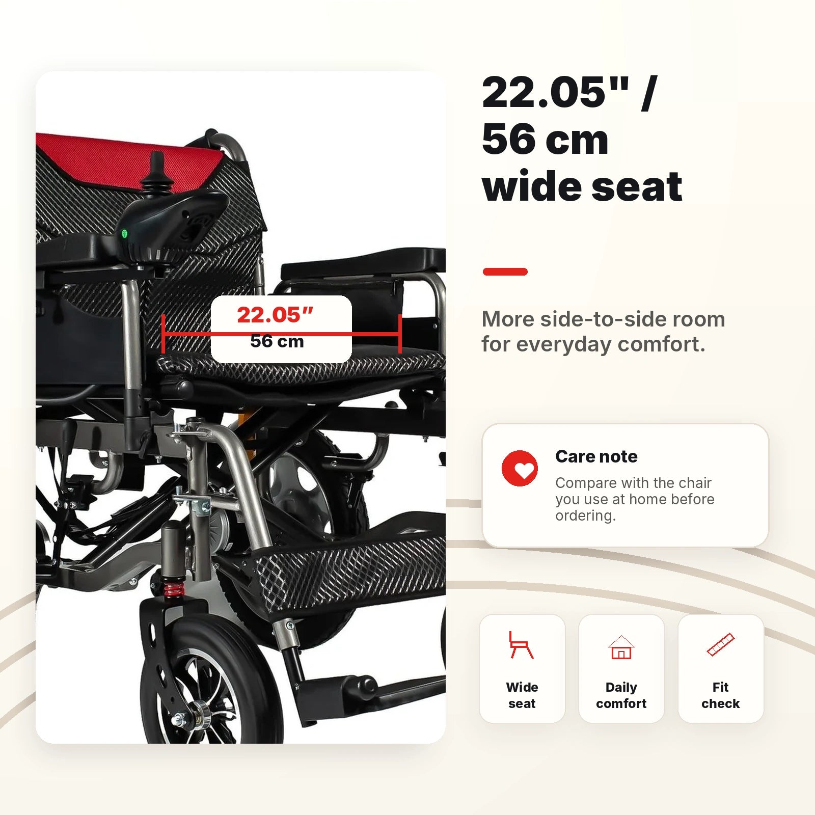 Anywell YS16-1 MAX Wide-Seat Power Wheelchair