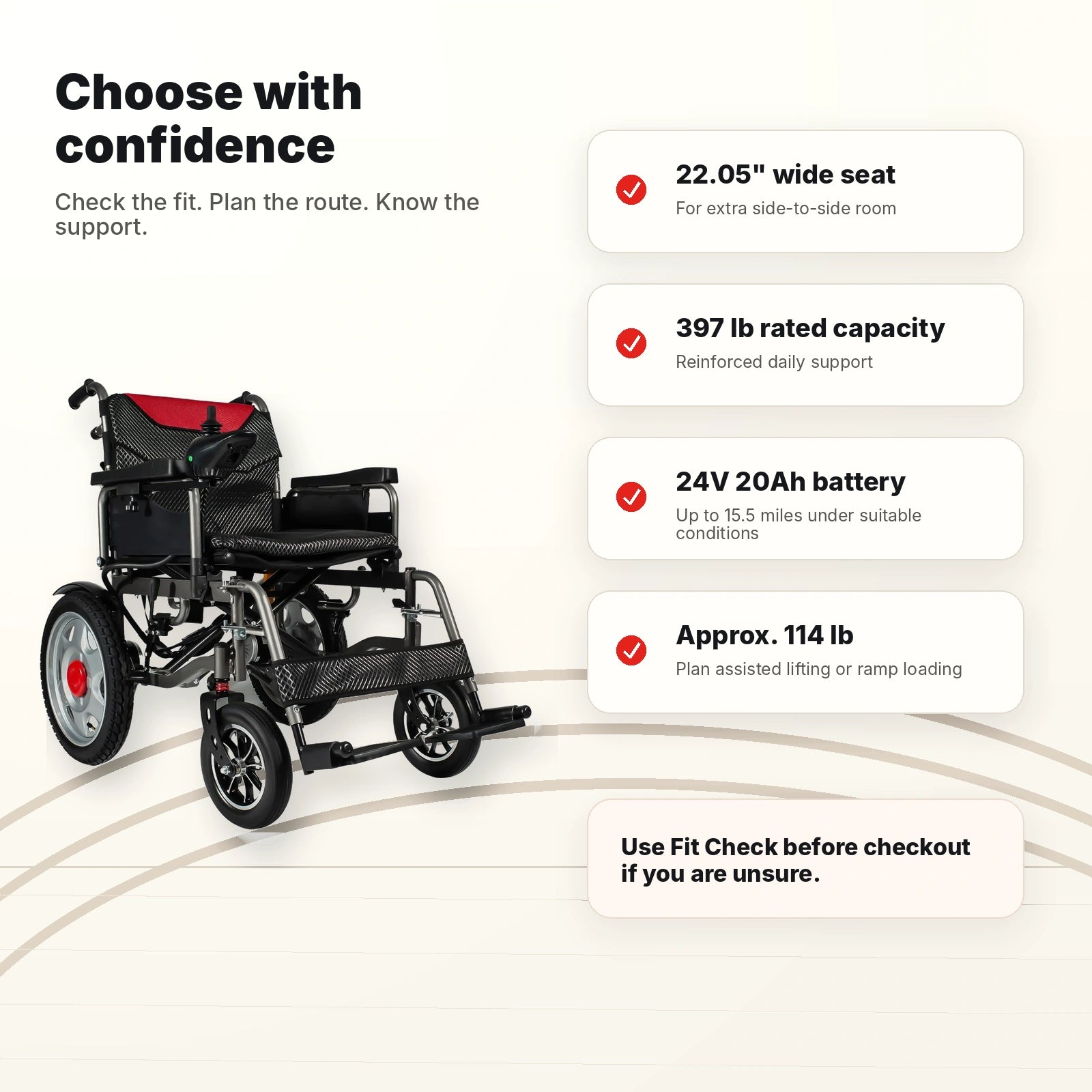Anywell YS16-1 MAX Wide-Seat Power Wheelchair