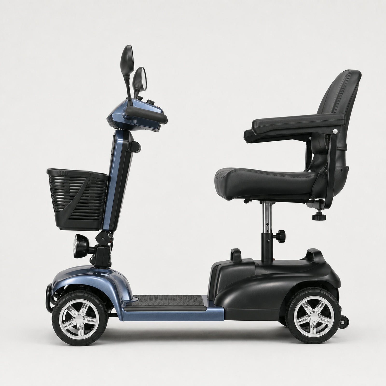 Anywell X-024 Wide Seat Electric Mobility Scooter - Graphite Blue