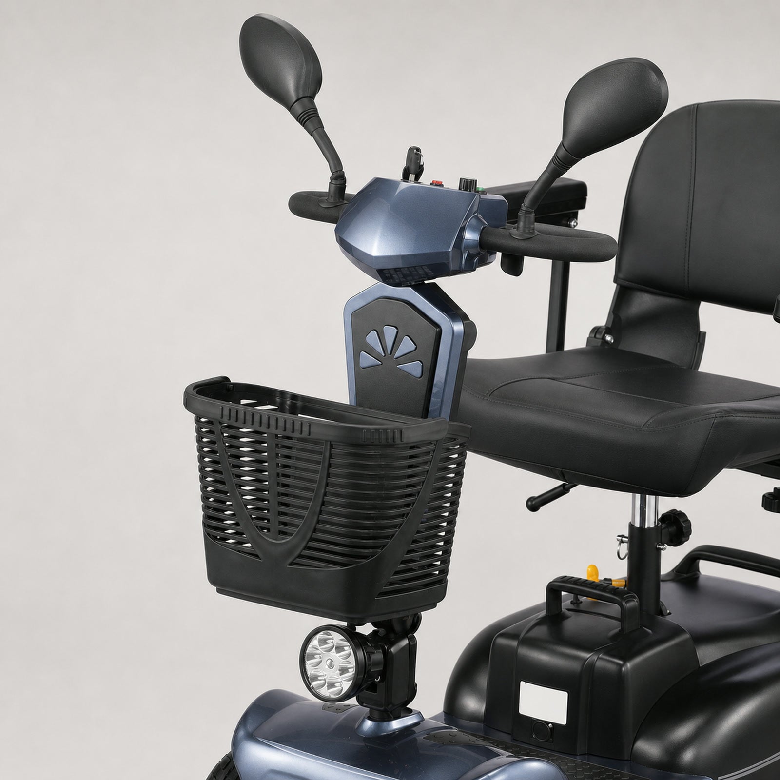 Anywell X-024 Wide Seat Electric Mobility Scooter - Graphite Blue