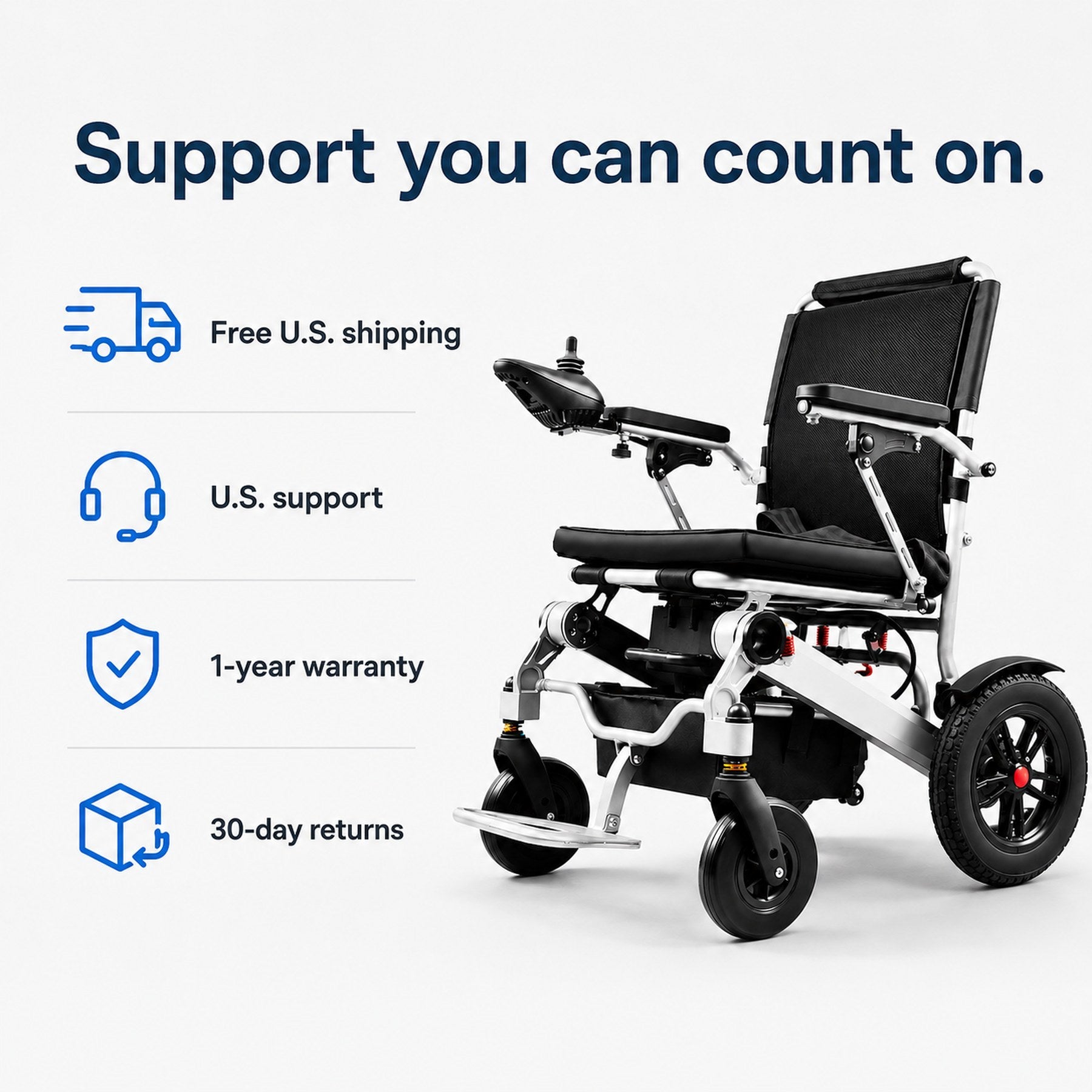 Anywell YA12-5 Long Range Electric Wheelchair - Lightweight Aluminum Alloy, Heavy Duty & Durable - Lowest Price (Limited Stock)