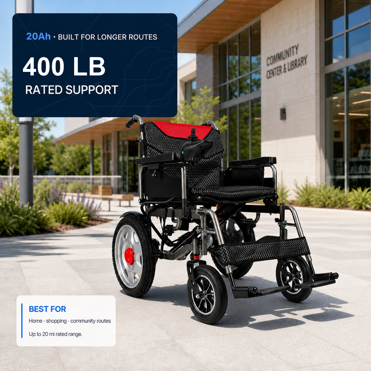 Anywell YS16-1 MAX Wide-Seat Power Wheelchair 20Ah