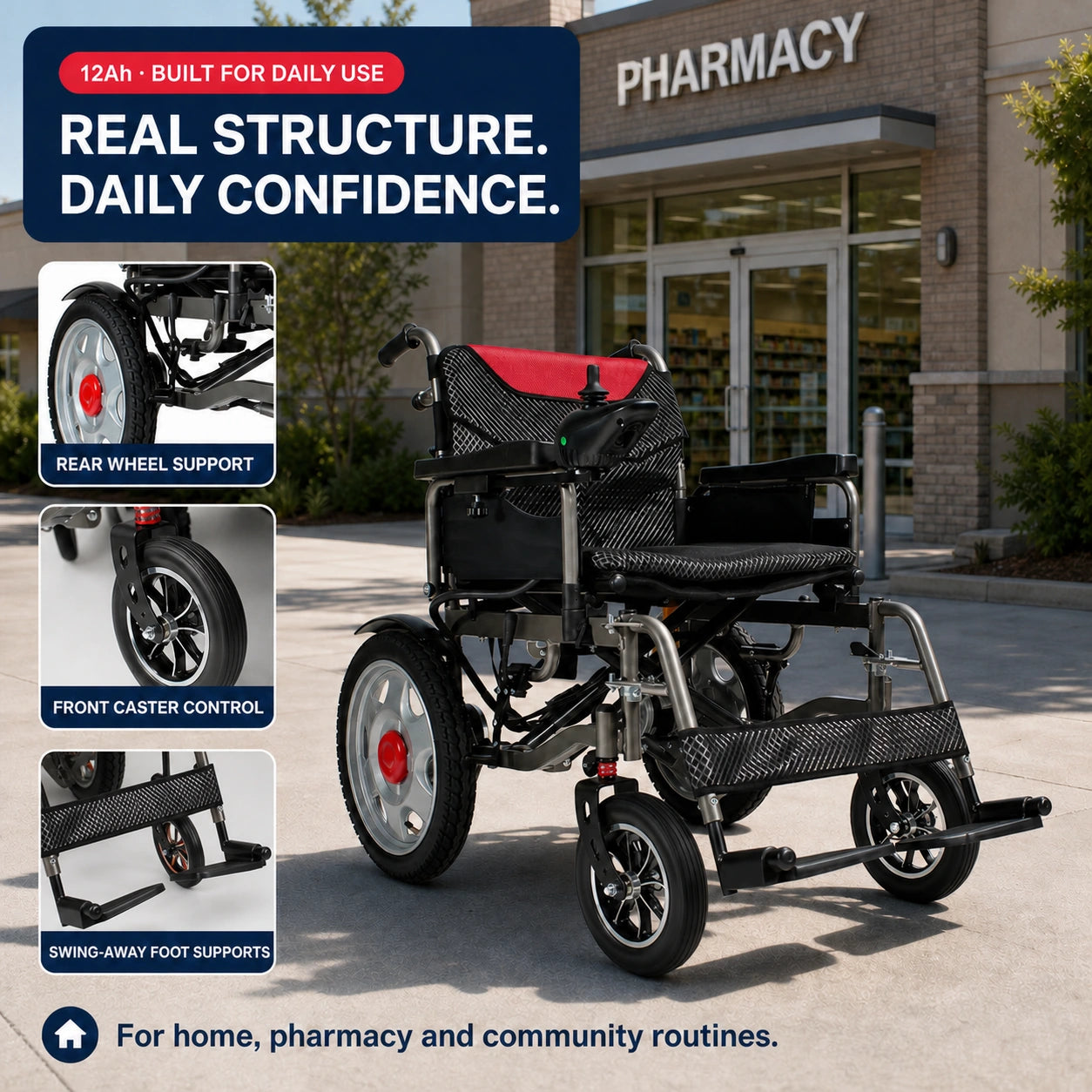 16-1 Power Wheelchair Footrest Set