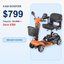 Anywell X-024 Electric Mobility Scooter | 19.7 in Wide Seat | 350W Motor | Up to 20-Mile Range | Approx. 5 MPH | Up to 400 lb Capacity | 24V 20Ah Battery | Approx. 106 lb Net Weight