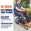 Anywell X-024 Electric Mobility Scooter | 19.7 in Wide Seat | 350W Motor | Up to 20-Mile Range | Approx. 5 MPH | Up to 400 lb Capacity | 24V 20Ah Battery | Approx. 106 lb Net Weight