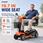 Anywell X-024 Electric Mobility Scooter | 19.7 in Wide Seat | 350W Motor | Up to 20-Mile Range | Approx. 5 MPH | Up to 400 lb Capacity | 24V 20Ah Battery | Approx. 106 lb Net Weight