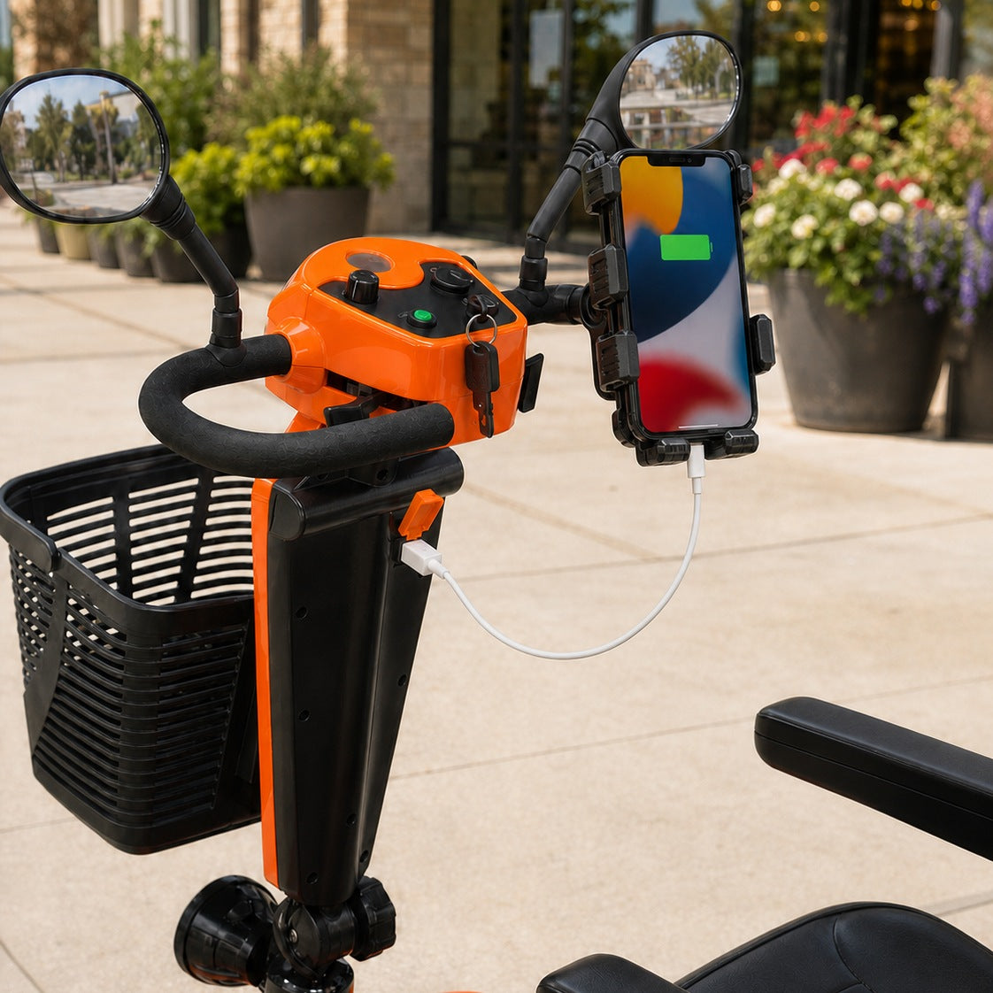 Anywell X-024 Electric Mobility Scooter | 19.7 in Wide Seat | 350W Motor | Up to 20-Mile Range | Approx. 5 MPH | Up to 400 lb Capacity | 24V 20Ah Battery | Approx. 106 lb Net Weight
